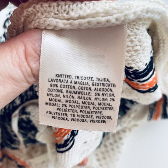 Sleeping on Snow Dress Small Anthopologie Risen Sun Orange Crochet Sweater Boho - Picture 11 of 13